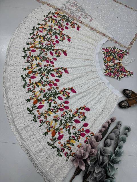 BRIDAL WEAR HEAVY FUAX GEORGETTE MT 1037 Embroidered lehenga choli sets